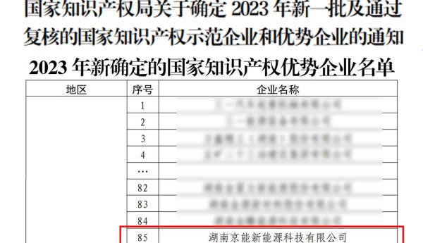 京能充电桩：以科技实力入选国家知识产权优势企业